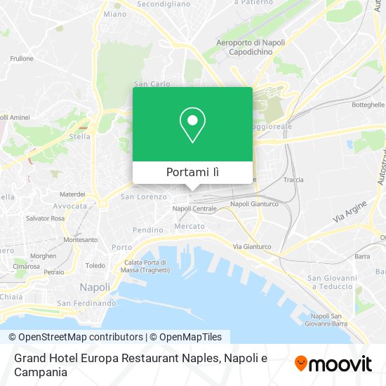 Mappa Grand Hotel Europa Restaurant Naples