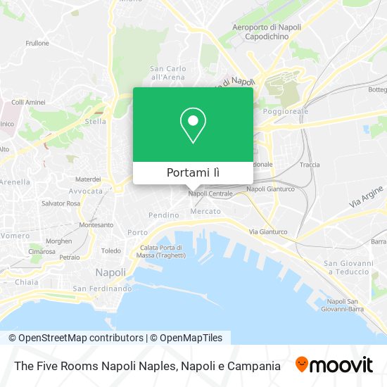 Mappa The Five Rooms Napoli Naples