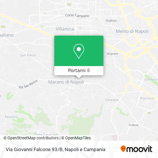 Mappa Via Giovanni Falcone 93/B