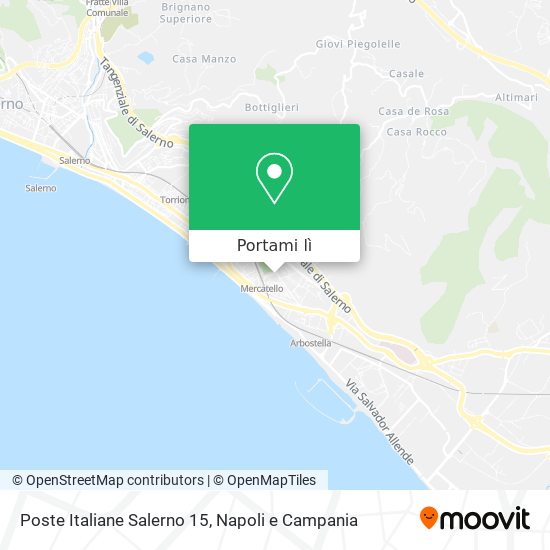 Mappa Poste Italiane Salerno 15
