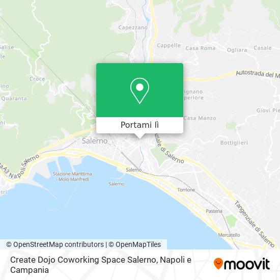 Mappa Create Dojo Coworking Space Salerno