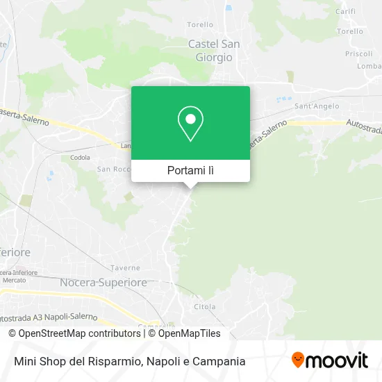 Mappa Mini Shop del Risparmio