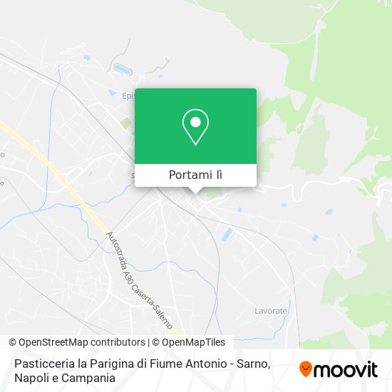 Mappa Pasticceria la Parigina di Fiume Antonio - Sarno