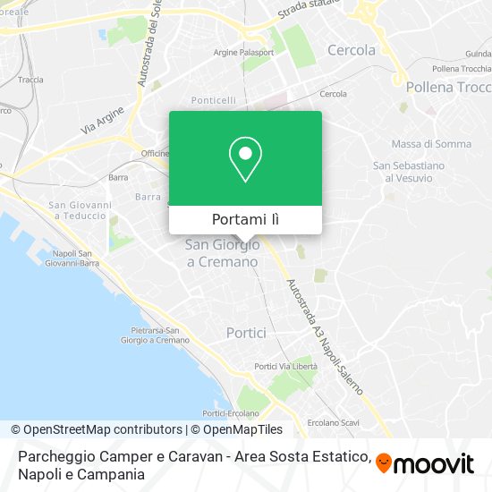 Mappa Parcheggio Camper e Caravan - Area Sosta Estatico