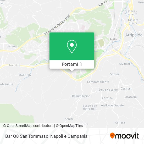 Mappa Bar Q8 San Tommaso