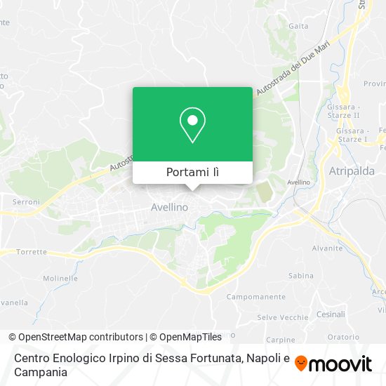 Mappa Centro Enologico Irpino di Sessa Fortunata