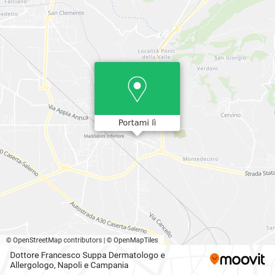 Mappa Dottore Francesco Suppa Dermatologo e Allergologo