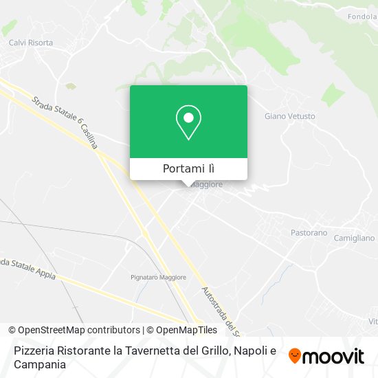 Mappa Pizzeria Ristorante la Tavernetta del Grillo