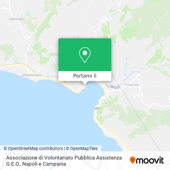 Mappa Associazione di Volontariato Pubblica Assistenza G.E.O.