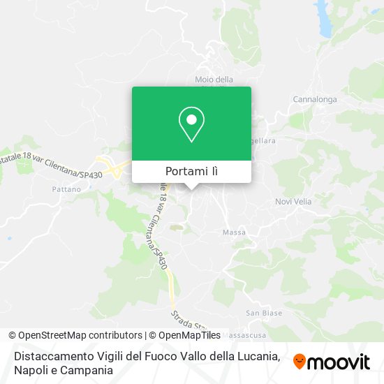 Mappa Distaccamento Vigili del Fuoco Vallo della Lucania