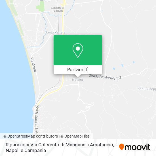 Mappa Riparazioni Via Col Vento di Manganelli Amatuccio