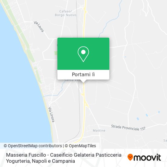 Mappa Masseria Fuscillo - Caseificio Gelateria Pasticceria Yogurteria
