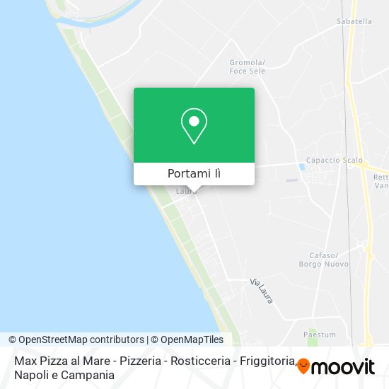 Mappa Max Pizza al Mare - Pizzeria - Rosticceria - Friggitoria