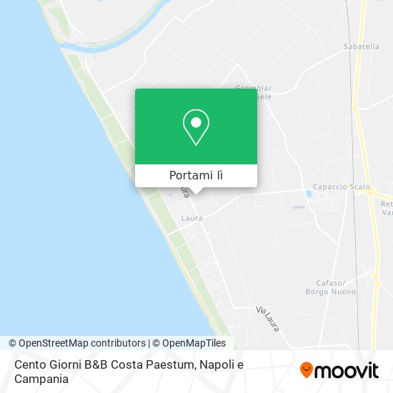 Mappa Cento Giorni B&B Costa Paestum