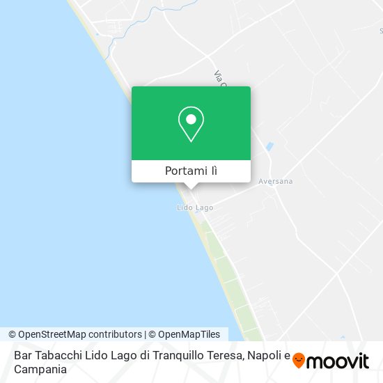 Mappa Bar Tabacchi Lido Lago di Tranquillo Teresa