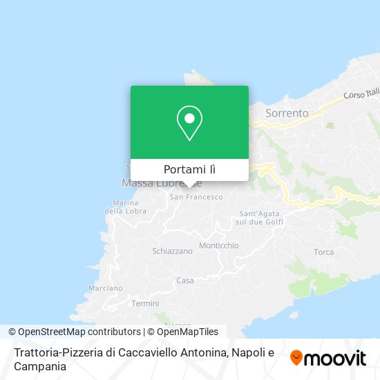 Mappa Trattoria-Pizzeria di Caccaviello Antonina