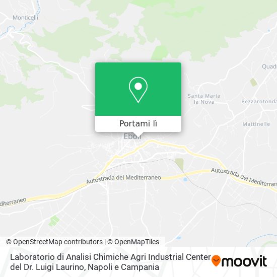 Mappa Laboratorio di Analisi Chimiche Agri Industrial Center del Dr. Luigi Laurino