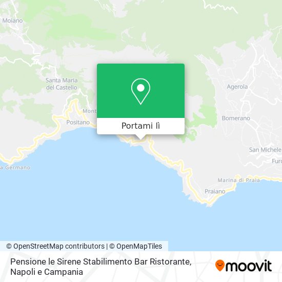 Mappa Pensione le Sirene Stabilimento Bar Ristorante