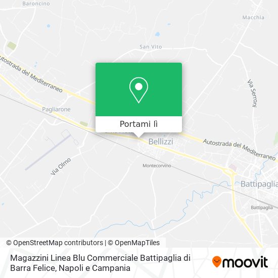 Mappa Magazzini Linea Blu Commerciale Battipaglia di Barra Felice