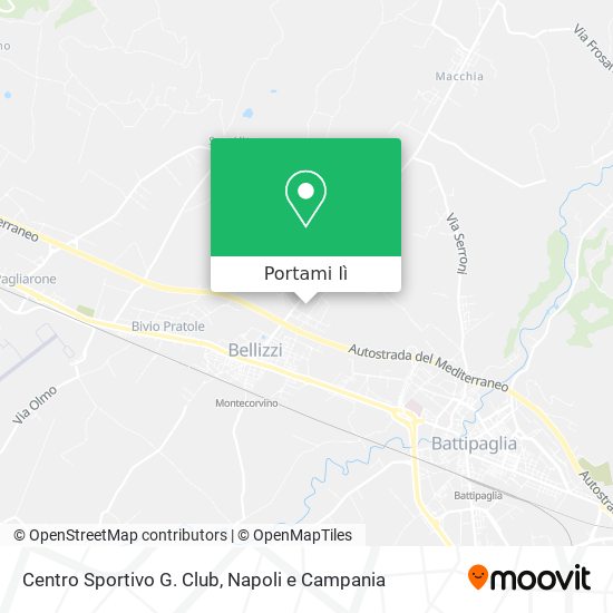 Mappa Centro Sportivo G. Club