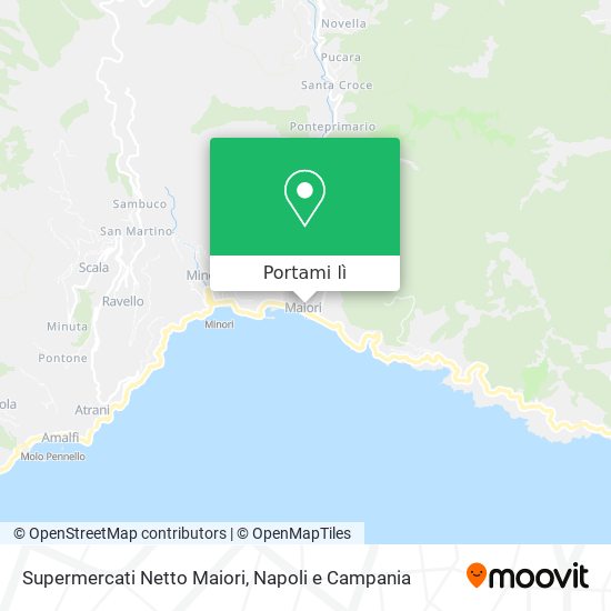 Mappa Supermercati Netto Maiori