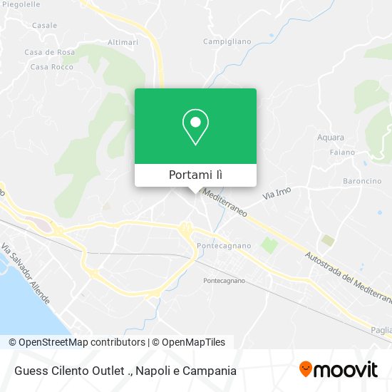 Mappa Guess Cilento Outlet .