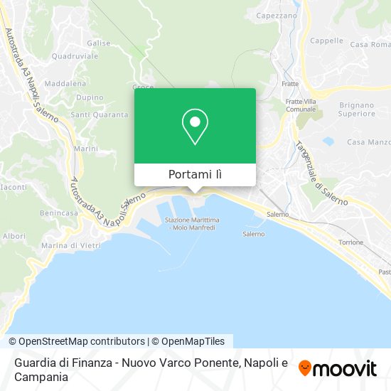 Mappa Guardia di Finanza - Nuovo Varco Ponente