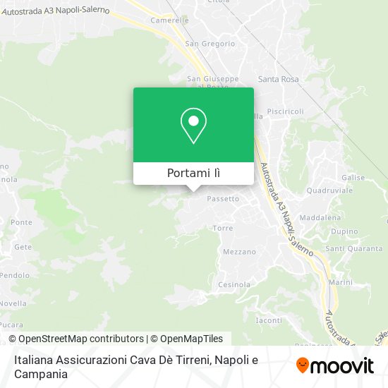 Mappa Italiana Assicurazioni Cava Dè Tirreni