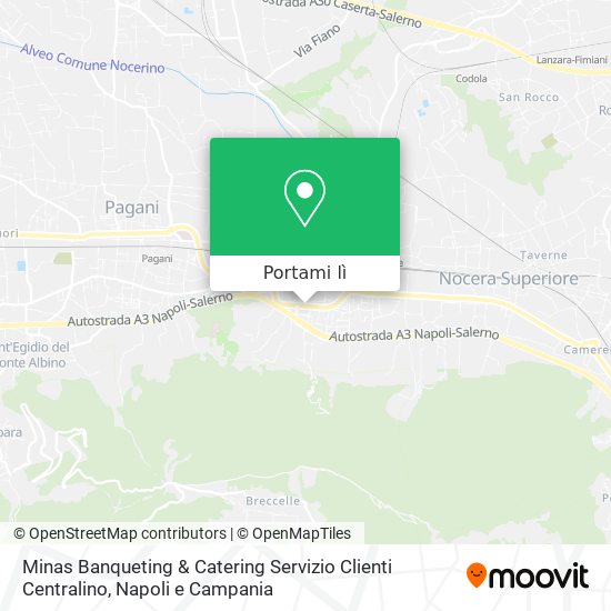 Mappa Minas Banqueting & Catering Servizio Clienti Centralino