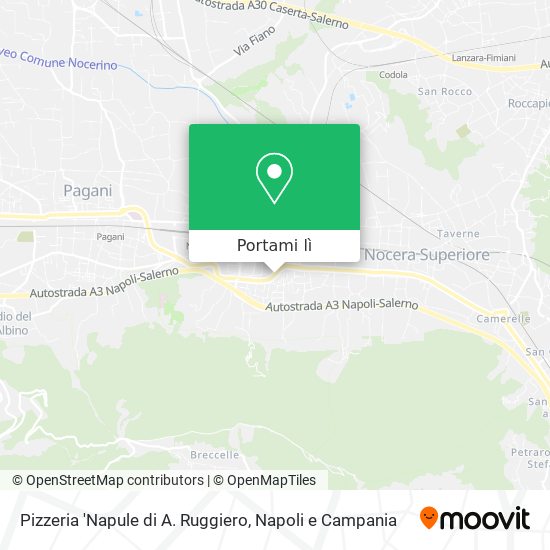 Mappa Pizzeria 'Napule di A. Ruggiero