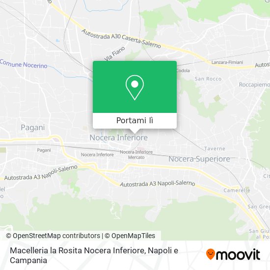 Mappa Macelleria la Rosita Nocera Inferiore