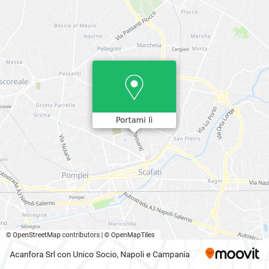 Mappa Acanfora Srl con Unico Socio