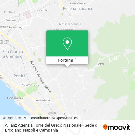 Mappa Allianz Agenzia Torre del Greco Nazionale - Sede di Ercolano