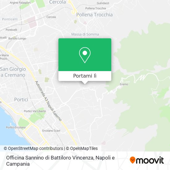 Mappa Officina Sannino di Battiloro Vincenza