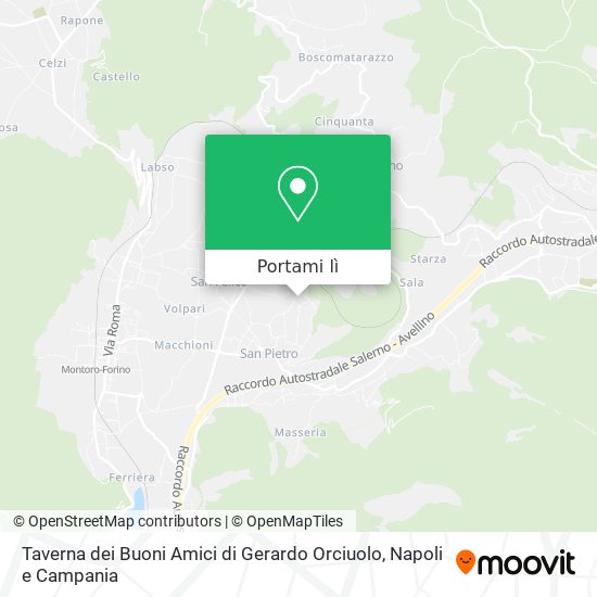 Mappa Taverna dei Buoni Amici di Gerardo Orciuolo