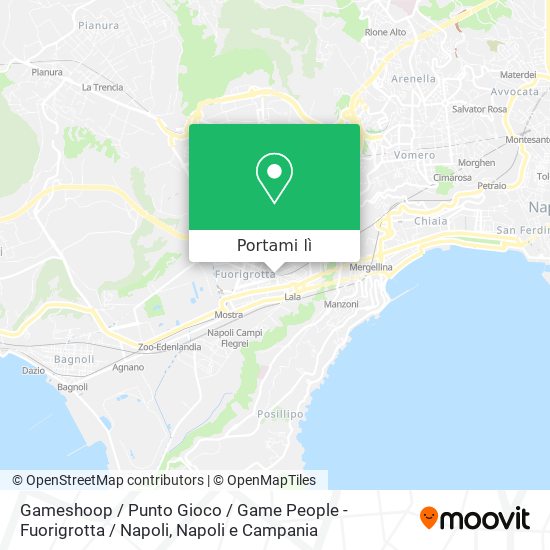 Mappa Gameshoop / Punto Gioco / Game People - Fuorigrotta / Napoli
