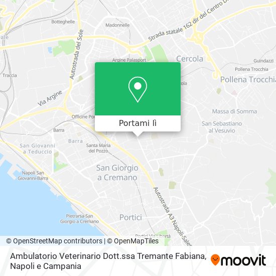 Mappa Ambulatorio Veterinario Dott.ssa Tremante Fabiana