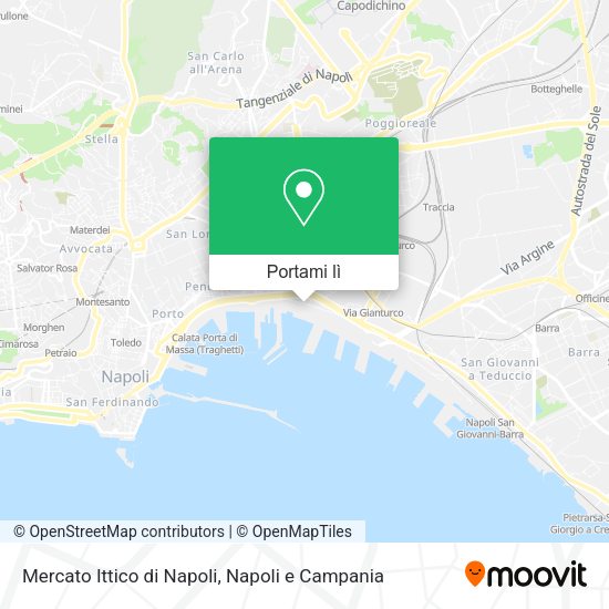 Mappa Mercato Ittico di Napoli