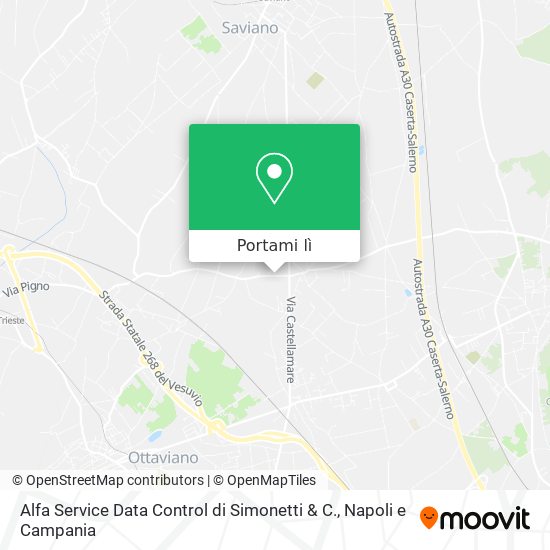 Mappa Alfa Service Data Control di Simonetti & C.