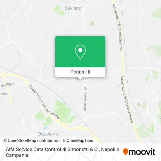 Mappa Alfa Service Data Control di Simonetti & C.