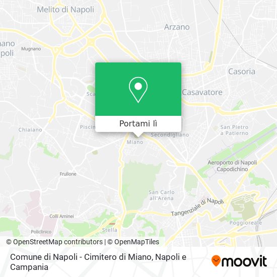 Mappa Comune di Napoli - Cimitero di Miano