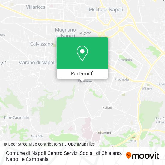 Mappa Comune di Napoli Centro Servizi Sociali di Chiaiano