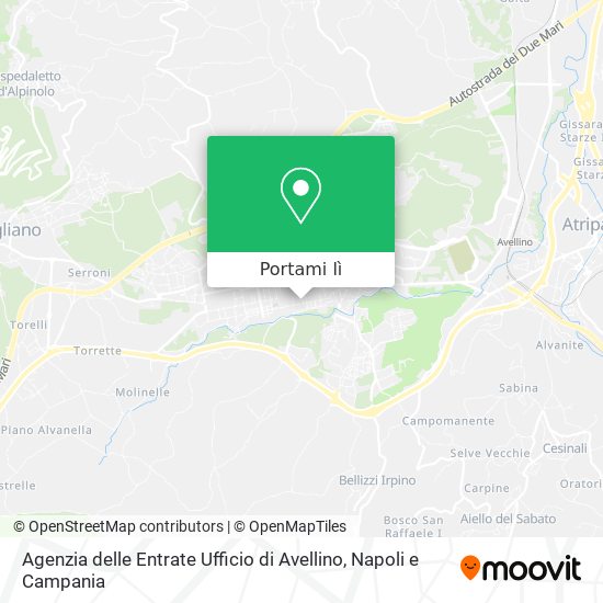 Mappa Agenzia delle Entrate Ufficio di Avellino