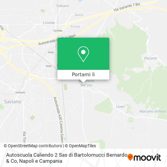 Mappa Autoscuola Caliendo 2 Sas di Bartolomucci Bernardo & Co