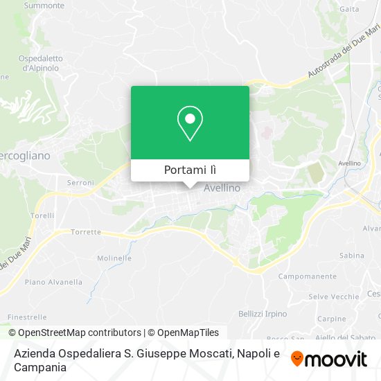 Mappa Azienda Ospedaliera S. Giuseppe Moscati