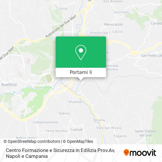 Mappa Centro Formazione e Sicurezza in Edilizia Prov.Av