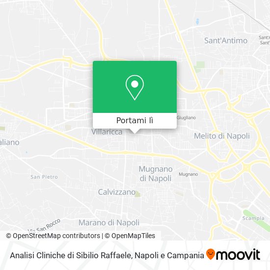 Mappa Analisi Cliniche di Sibilio Raffaele