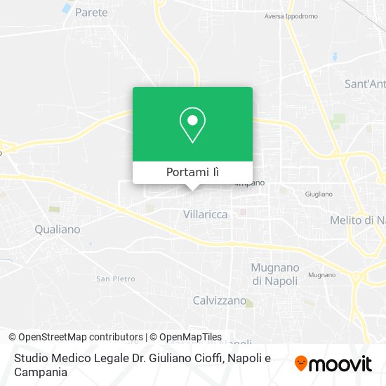 Mappa Studio Medico Legale Dr. Giuliano Cioffi