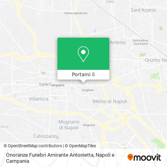 Mappa Onoranze Funebri Amirante Antonietta