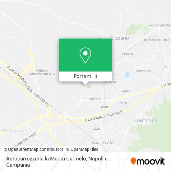 Mappa Autocarrozzeria la Marca Carmelo